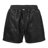 Leather Paneled Shorts