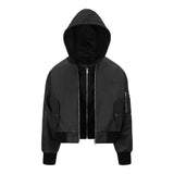 Hooded Leather Bomber