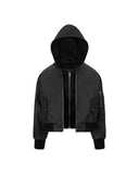 Hooded Leather Bomber