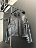 Leather Paneled Biker Jacket