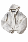 Dirt-White Leather Motobomber