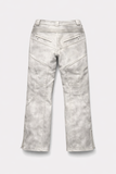 Dirt-White Leather Motopant